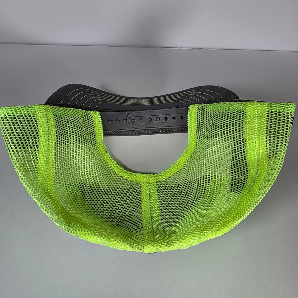 John Deere Ragan Equipment Coeur d'Alene Idaho Trucker Hat Snapback Grey Neon - Picture 4 of 5